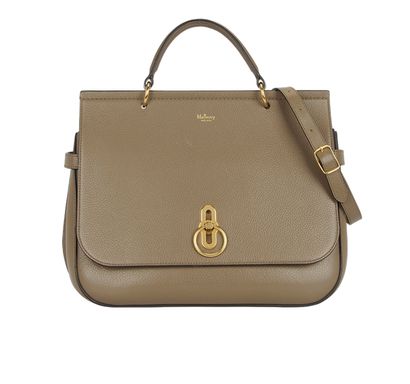 Amberley Satchel, &pound;650, Handbags, Taupe, Leather, Front view